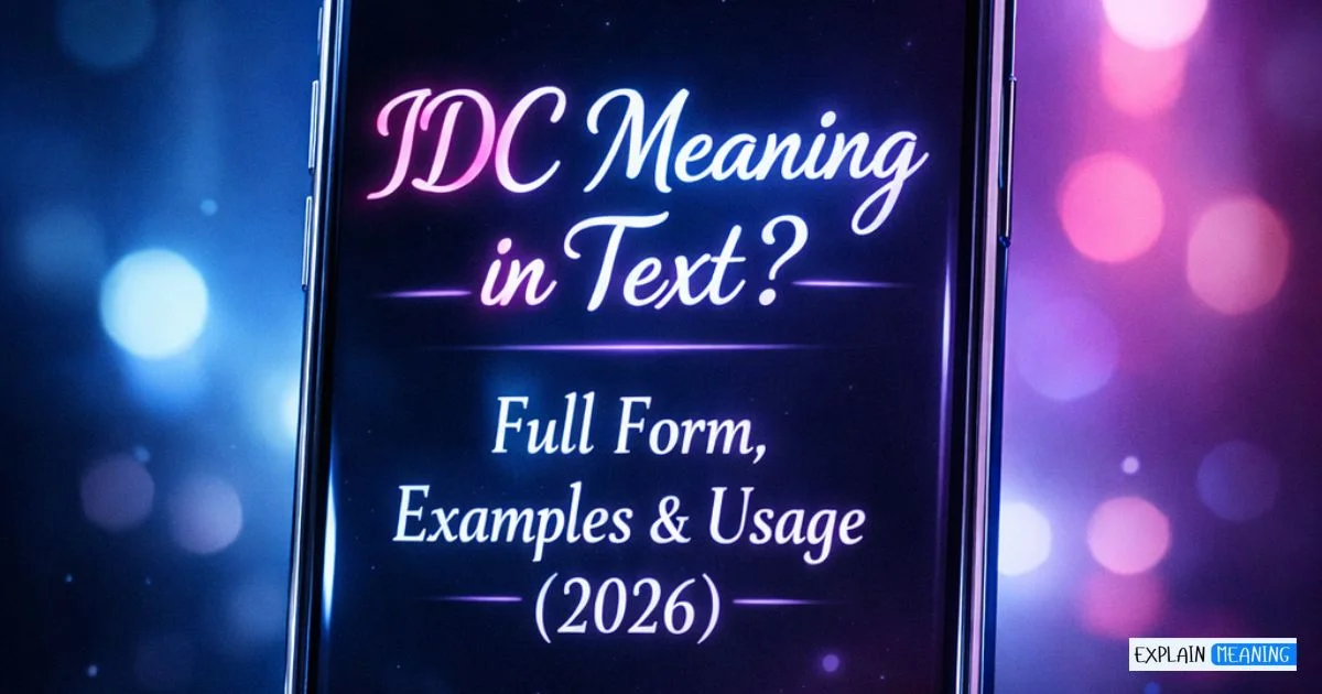 IDC Meaning in Text