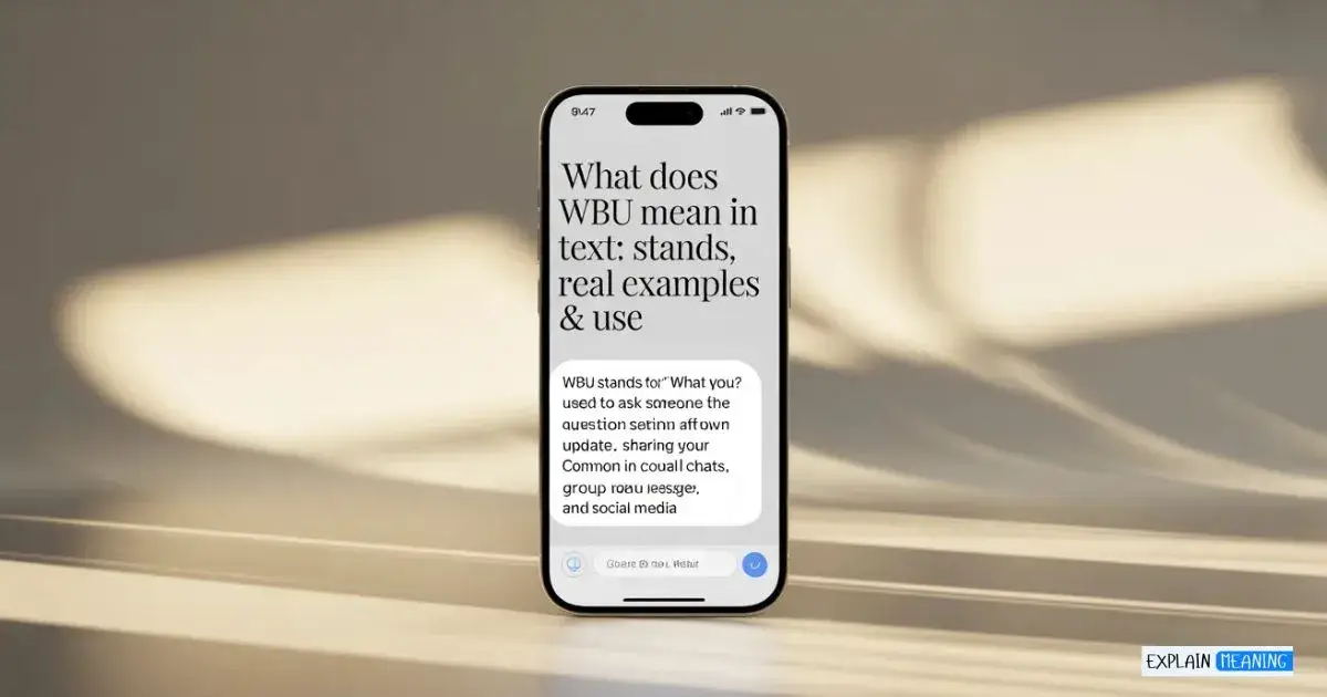 What Does WBU Mean in Text: Stands, Real Examples & Use