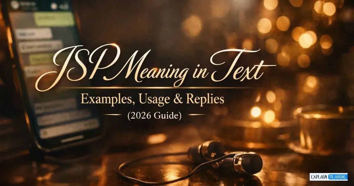 JSP Meaning in Text